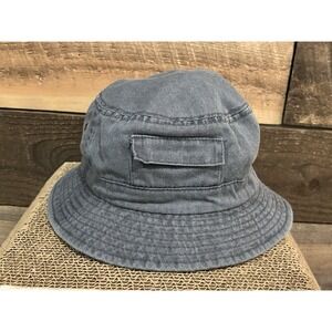 DPC Denim Bucket Hat Blue 100% Cotton Large / X-Large Vintage Style Casual